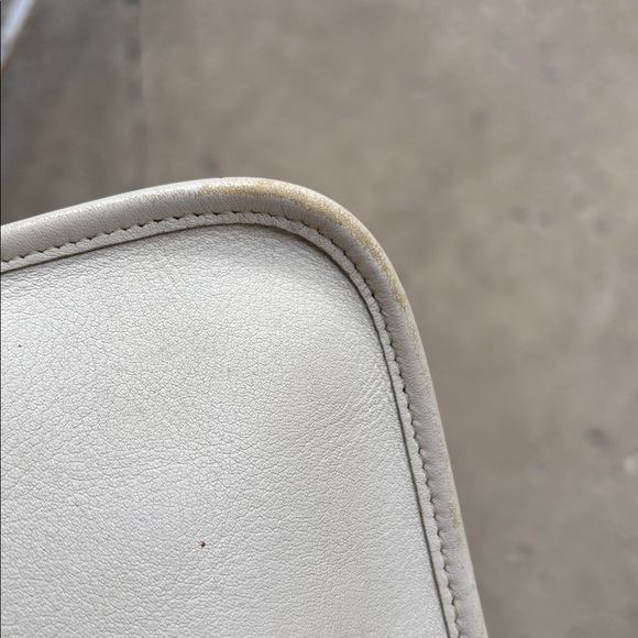 White/bone Vintage Coach convertible clutch shoulder bag - Picture 3 of 16